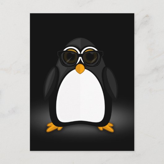 Cool Penguin Briefkaart (Voorkant)