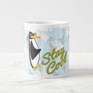 Cool Penguin Pal Cute Bird Cartoon Motto Extra Grote Mok
