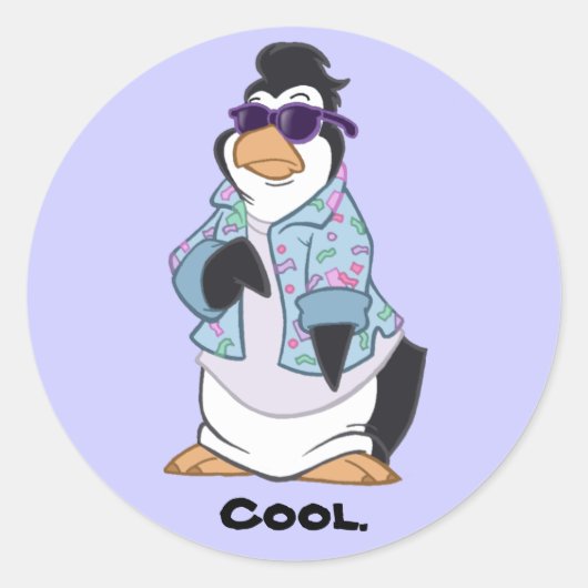 Cool Penguin Sticker (Voorkant)