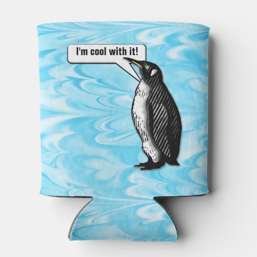 Cool Penguin Talk (gepersonaliseerd) Blikjeskoeler (Achterkant)