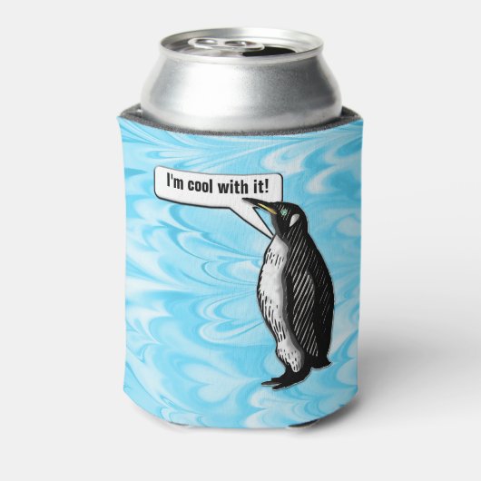 Cool Penguin Talk (gepersonaliseerd) Blikjeskoeler (Blikje Achterkant)