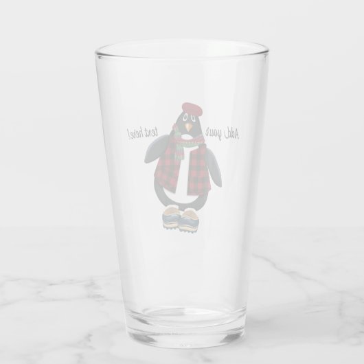 Cool Penguin | U past Tekst aan Glas (Achterkant)