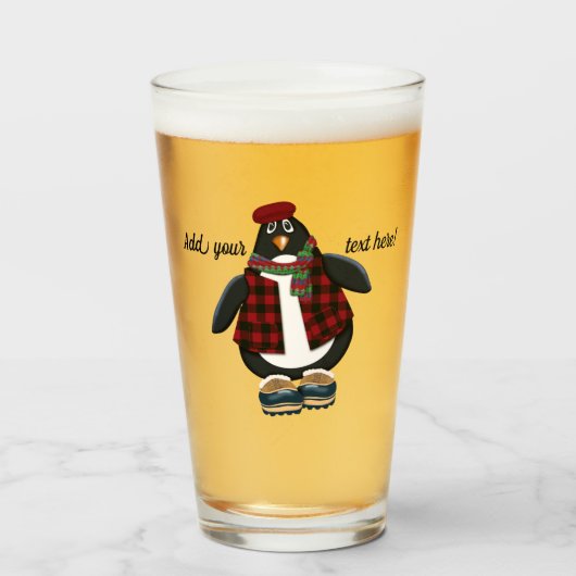 Cool Penguin | U past Tekst aan Glas (Voorkant gevuld)