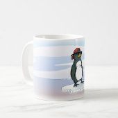 Cool Penguin Wearing Sunbril Koffiemok (Voorkant links)