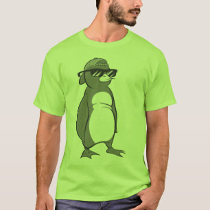 Cool Penguin Wearing Sunbril T-shirt