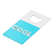 Cool Penguins Kredietkaart Flessenopener (Voorkant Gekanteld)