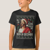 Cool People Are Born In December Christian Christm T-shirt (Voorkant)