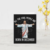 Cool People December Birthday Sritual Theme  Kaart (Gele Bloem)