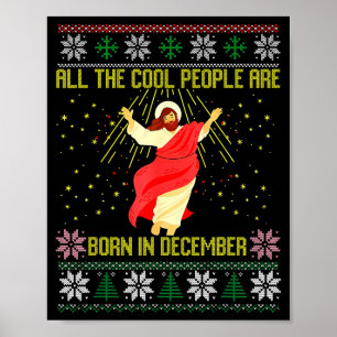 Cool People Worden Geboren In December Christelijk Poster