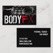 Cool Personal Trainer Gym Fitness Visitekaartje (Voorkant / Achterkant)