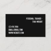 Cool Personal Trainer Salle de gym Carte de visite (Dos)