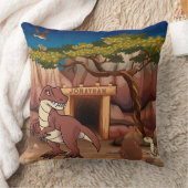 Cool personalized Dinosaur Jurassic Animal brown Kussen (Deken)