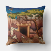 Cool personalized Dinosaur Jurassic Animal brown Kussen (Achterkant)