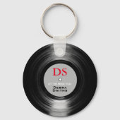 Cool Personalized Music Vinyl Record Sleutelhanger (Achterkant)