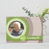 COOL PHOTO ANNIVERSAIRE INVITATIONS :: circulaire  (Debout devant)