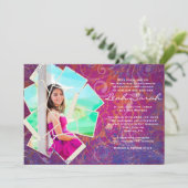 COOL PHOTO COLLAGE Invitation Bat mitzvah (Debout devant)