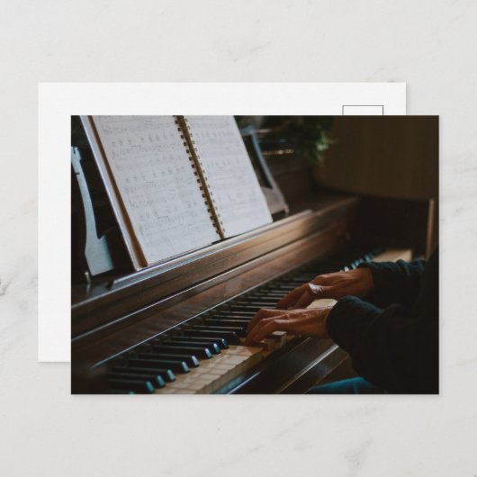 Cool Piano Briefkaart (Voorkant / Achterkant)
