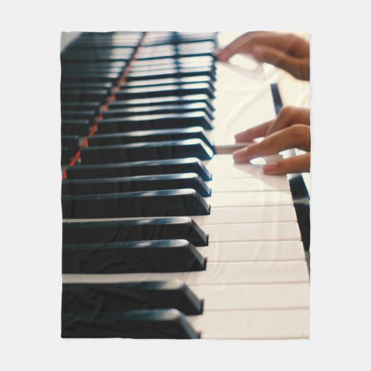 Cool Piano Design Fleece Deken (Voorkant)