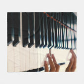 Cool Piano Design Fleece Deken (Voorkant (Horizontaal))