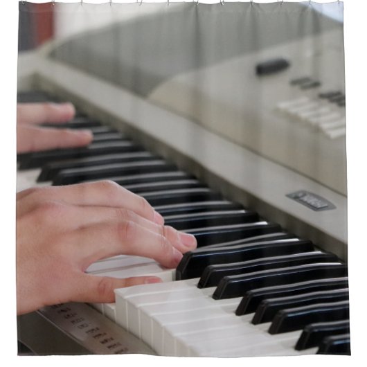 Cool Piano Douchegordijn (Voorkant)