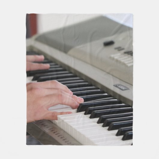 Cool Piano Fleece Deken (Voorkant)