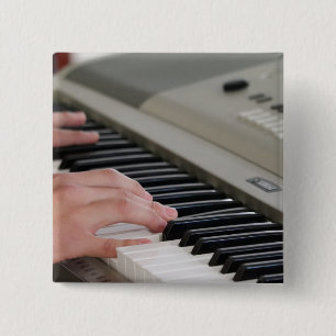 Cool Piano Vierkante Button 5,1 Cm