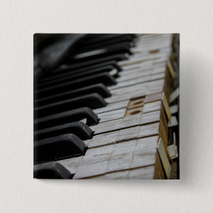 Cool Piano Vierkante Button 5,1 Cm