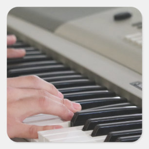 Cool Piano Vierkante Sticker