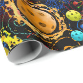 Cool Pickeball Patroon Cadeaupapier (Rol Hoek)