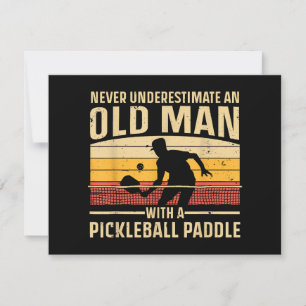 Cool Pickleball Art voor mannen Paddle Picklebal Feestdagenkaart