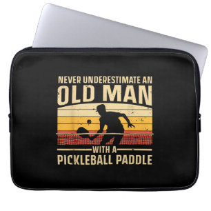 Cool Pickleball Art voor mannen Paddle Picklebal Laptop Sleeve