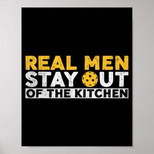 Cool pickleball echte mannen blijven uit de keuken poster