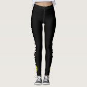 Cool Pickleball Leggings Gele standaard aangepaste (Voorkant)