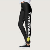 Cool Pickleball Leggings Gele standaard aangepaste (Links)
