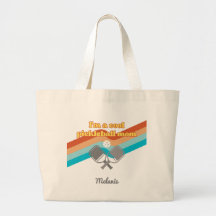 Cool Pickleball Maman Sac fourre-tout Grand Rétro