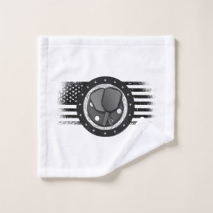 Cool Pickleball Sport USA Grunge Vlag - Pickleball Washandje