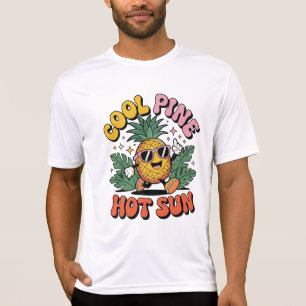 Cool Pine Hot Sun Retro Ananas Zomer Vibe T-shirt