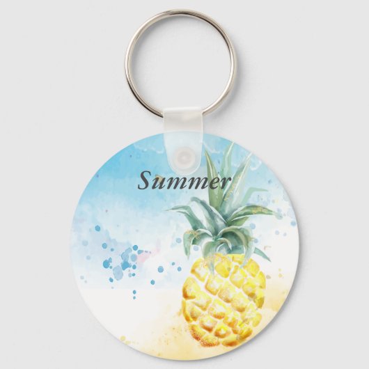 Cool Pineapple Summer Sleutelhanger (Voorkant)