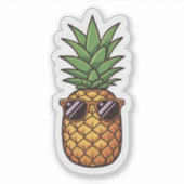 Cool Pineapple with Sunglasses Sticker (Voorkant)