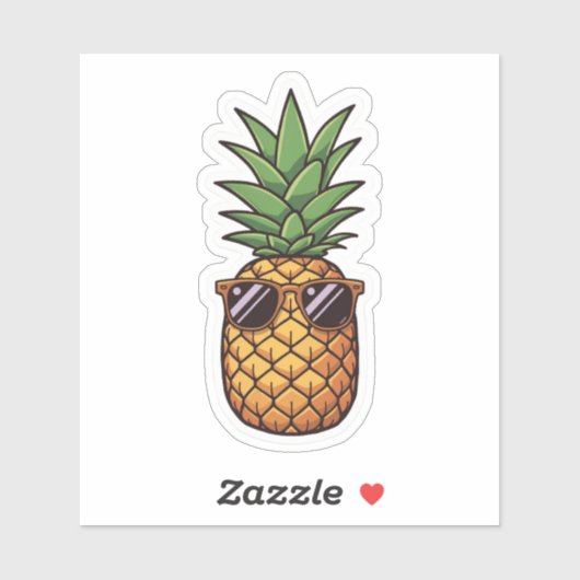 Cool Pineapple with Sunglasses Sticker (Vel)