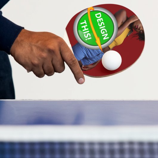 COOL! Ping Pong Paddle - Rood Rubber Terug - Aange Tafeltennisbatje (Insitu)