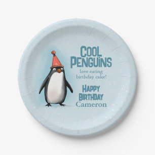 Cool Pinguins vieren kind Papieren Bordje