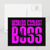Cool Pink Cadeaus voor bazen: coolste baas ter wer Briefkaart (Voorkant / Achterkant)