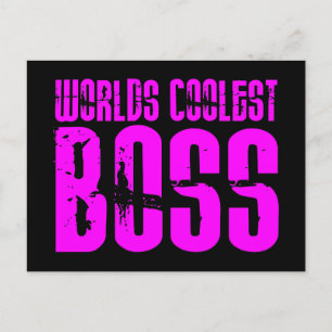 Cool Pink Cadeaus voor bazen: coolste baas ter wer Briefkaart