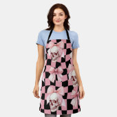 Cool Pink Keuken Skelet Halloween Schort (Gedragen)