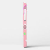 Cool Pink Retro Racquets Pattern Tennis Player Case-Mate iPhone Case (Achterkant / Links)