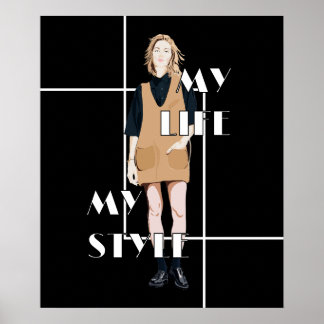 Cool Pinup Meisje Poster