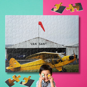 Cool Piper Cub Vliegtuig Foto Familie Nacht Custom Legpuzzel