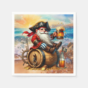 Cool Pirate drink bierbar man grot Servet