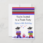 Cool Pirate Party Anniversaire Invitation (Devant)
